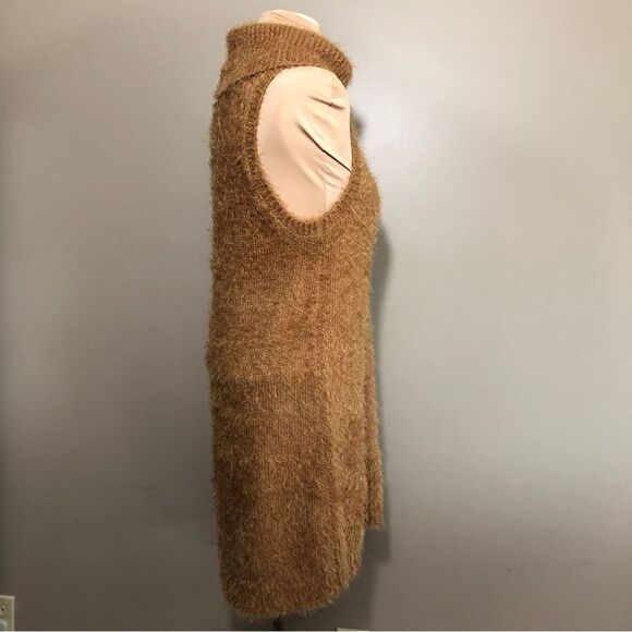 Show Me Your MuMu Sweater Dress Womens Small Brown Mini Cowl Neck Wool Blend - Picture 7 of 13